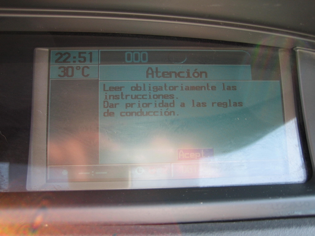 VISTA PANTALLA NAVI RENAULT GRAND SCENIC 1.9 DCI 120CV 7 PLAZAS