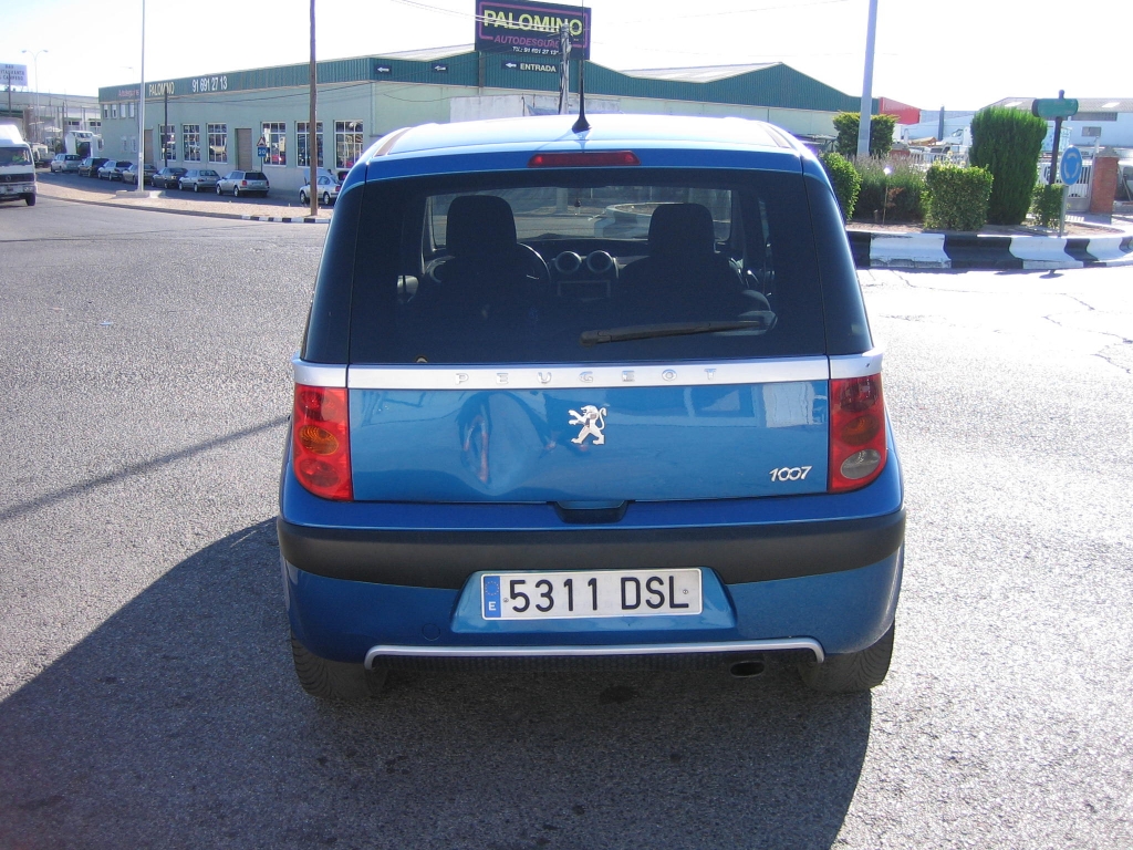VISTA TRASERA PEUGEOT 1007 1.4 SPORTY HDI 68CV
