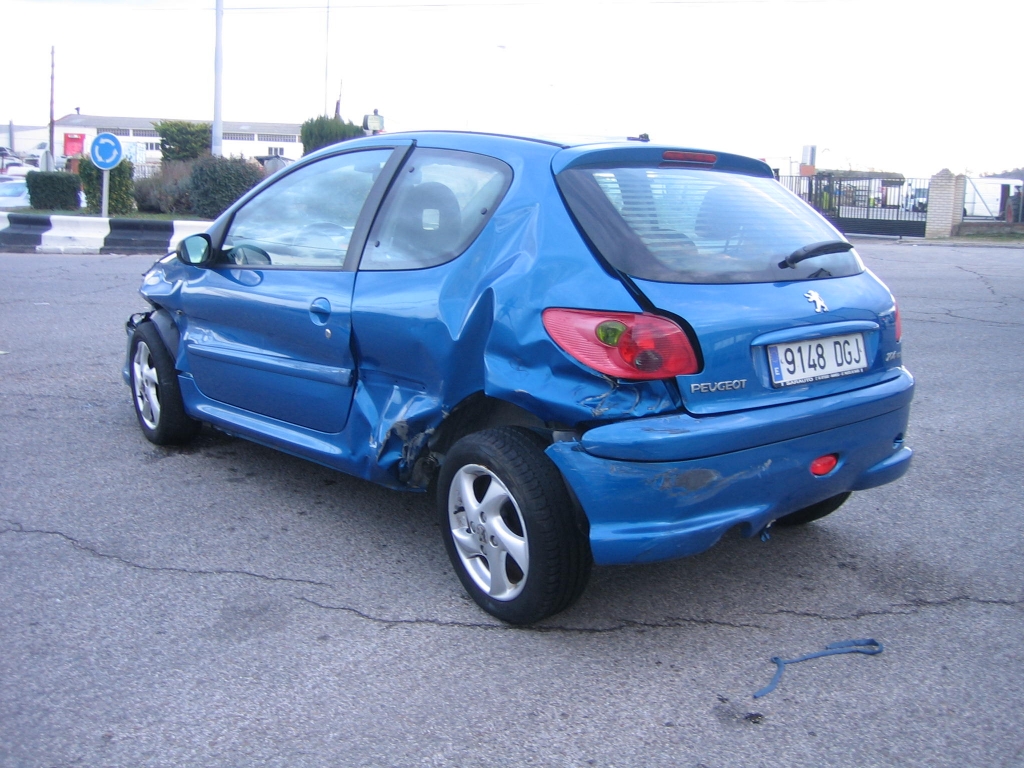 VISTA TRASERA IZQUIERDA PEUGEOT 206 2.0 HDI 90CV