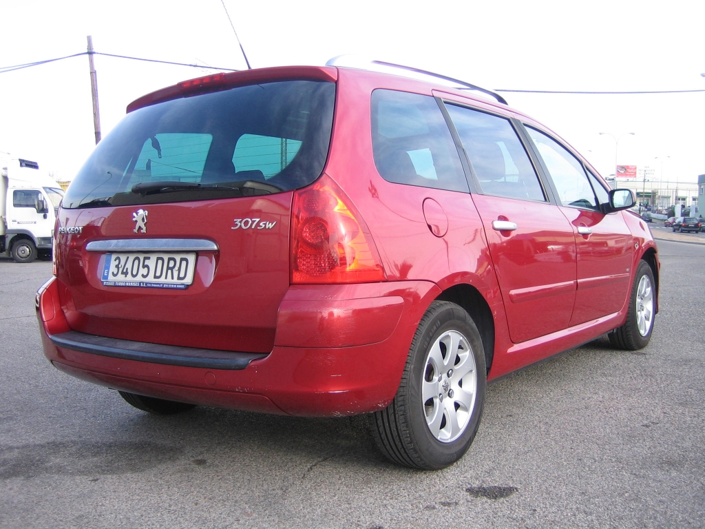 VISTA TRASERA DERECHA PEUGEOT 307 SW PACK 1.6 HDI 90CV 7 PLAZAS,