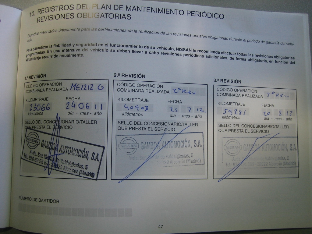 VISTA LIBRO REVISIONES NISSAN QASHQAI 1.6 GASOLINA 114CV