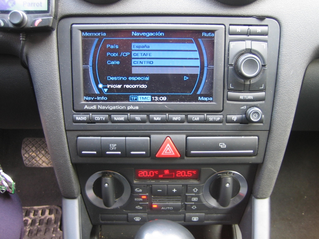 VISTA NAVI Y CLIMA BI ZONA AUDI A-3 SPORTBACK 2.0 TDI 170CV DSG