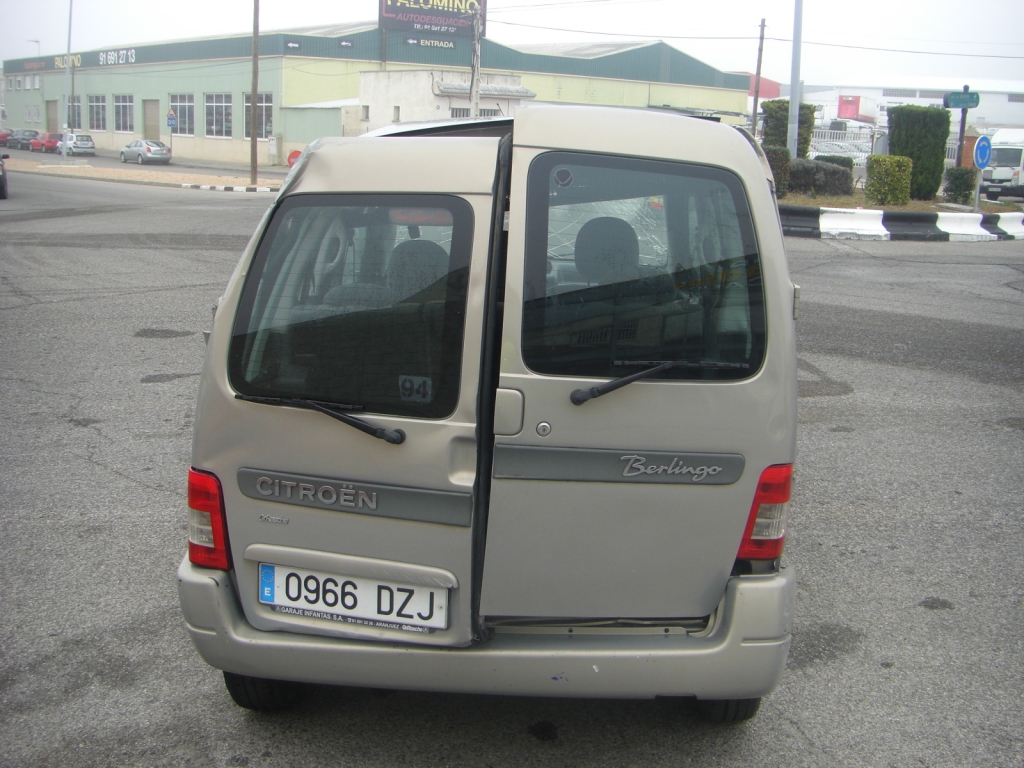 VISTA TRASERA CITROEN BERLINGO 1.6 HDI 90CV COMBI